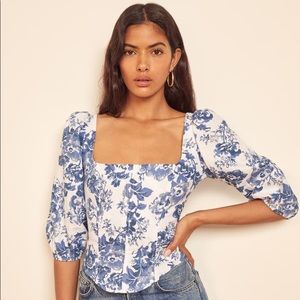 Reformation | Bach Top | Olympia | Like NEW 💙🤍
